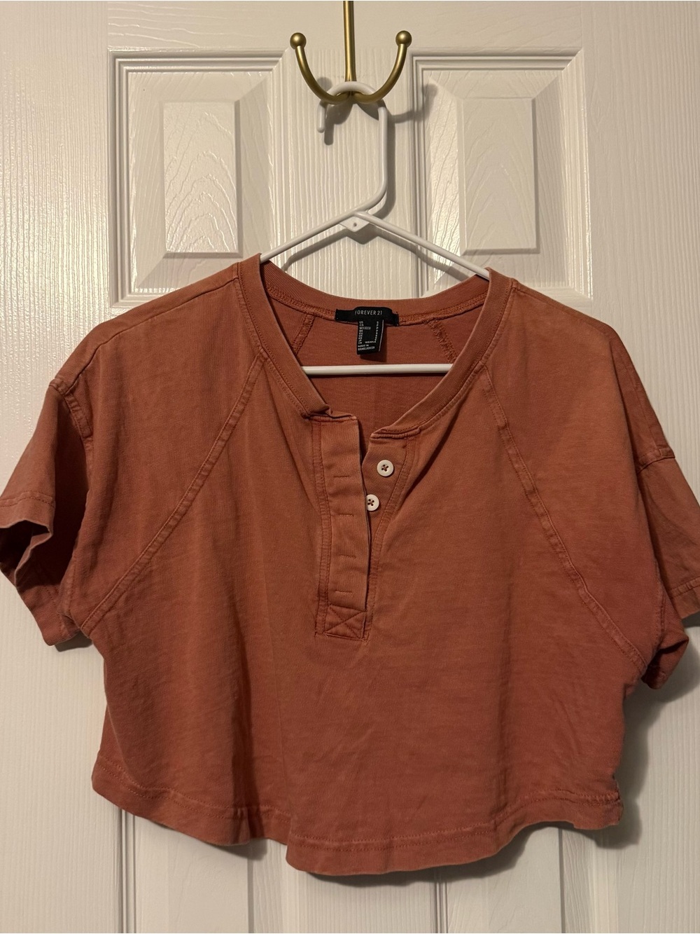 S Burnt Orange Cropped Tee